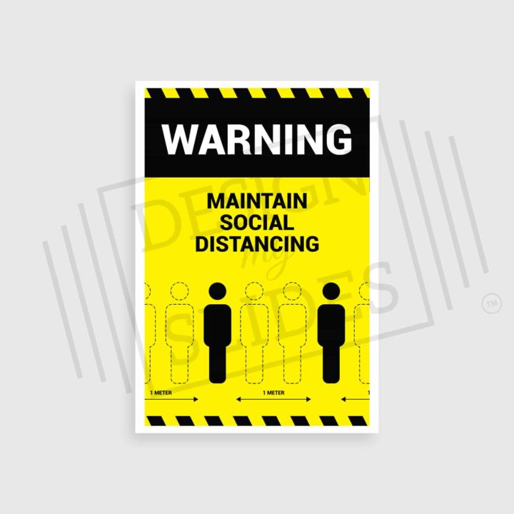 hang social distancing poster in office