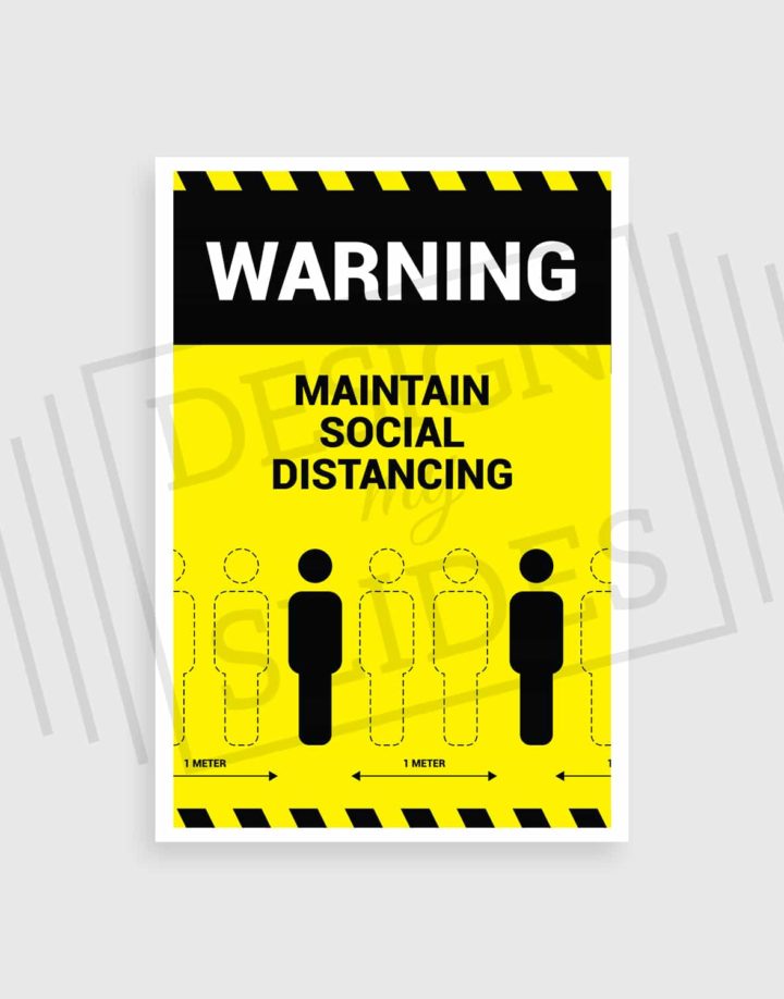 hang social distancing poster in office