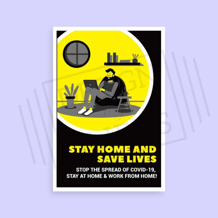 work from home safety poster