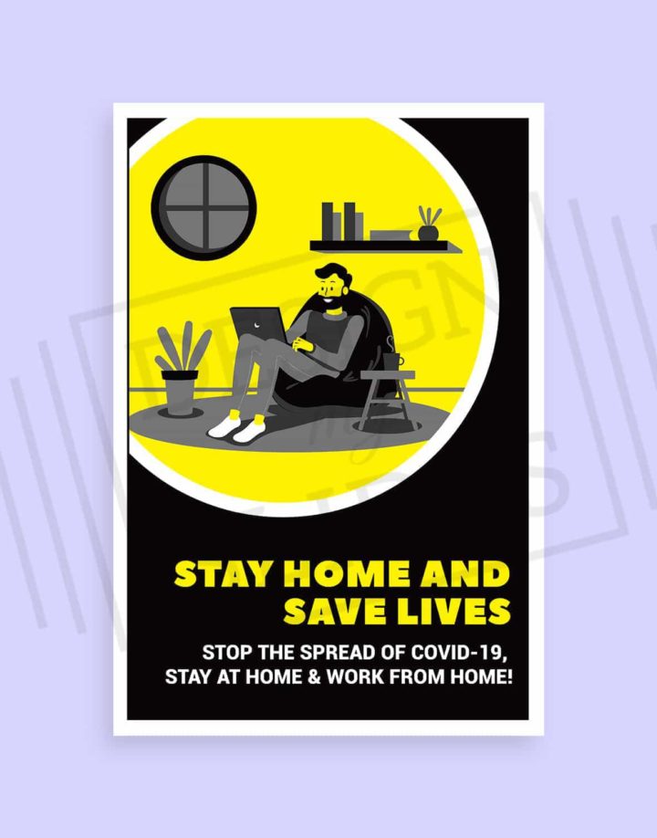 work from home safety poster