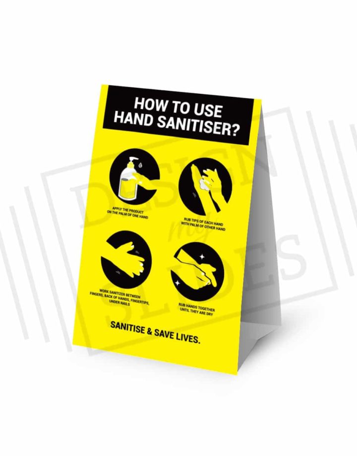 buy tent card - how to best use hand sanitizer