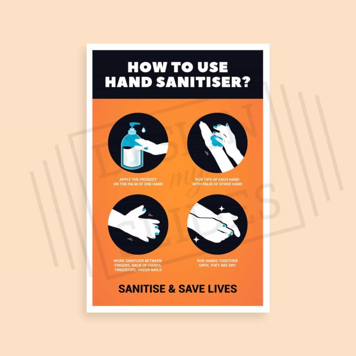 sanitize and save lives - hand sanitizer sign poster