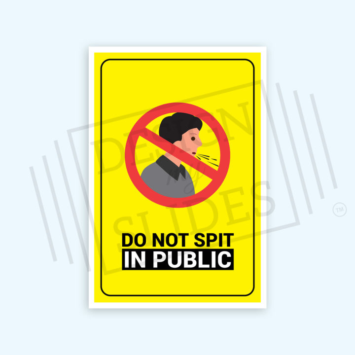 do not spit signage