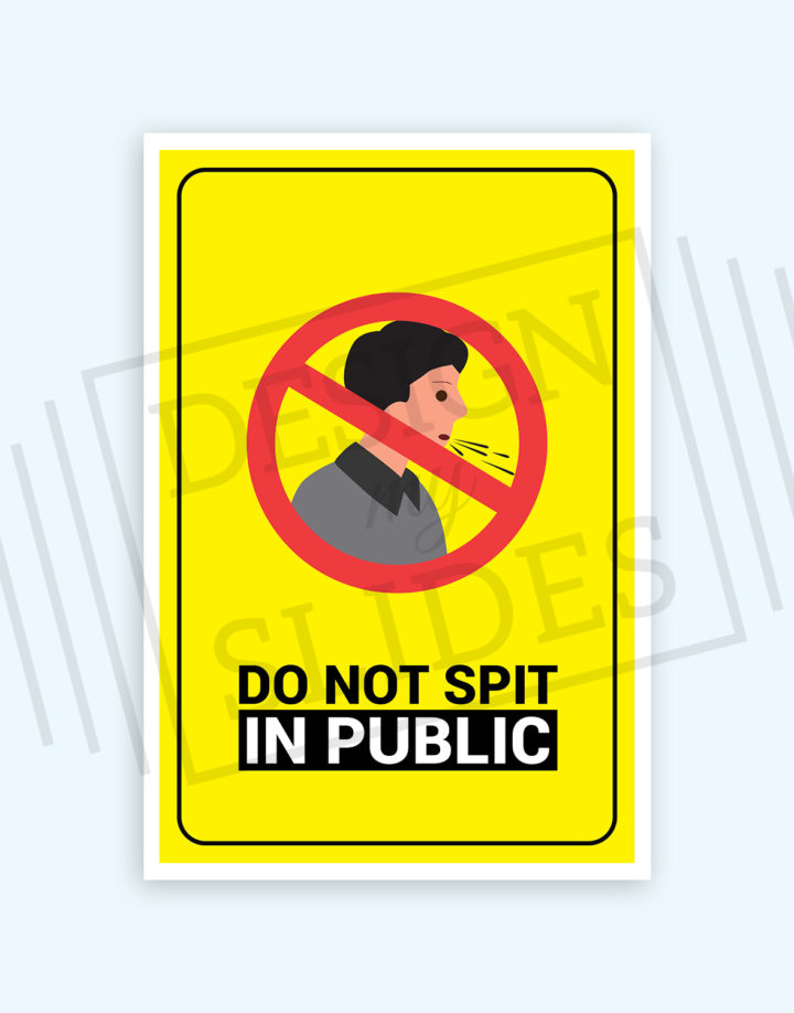 do not spit signage